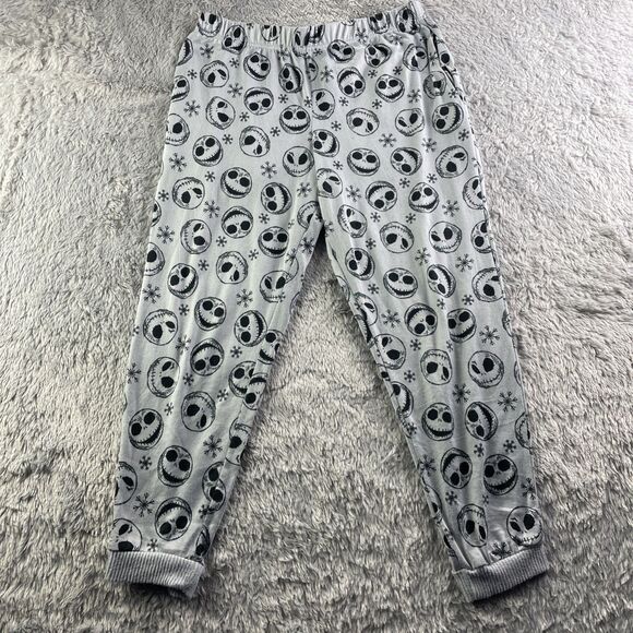 Jack Skellington Sleepwear Youth Medium Gray Black Nightmare Before Christmas - Picture 9 of 13